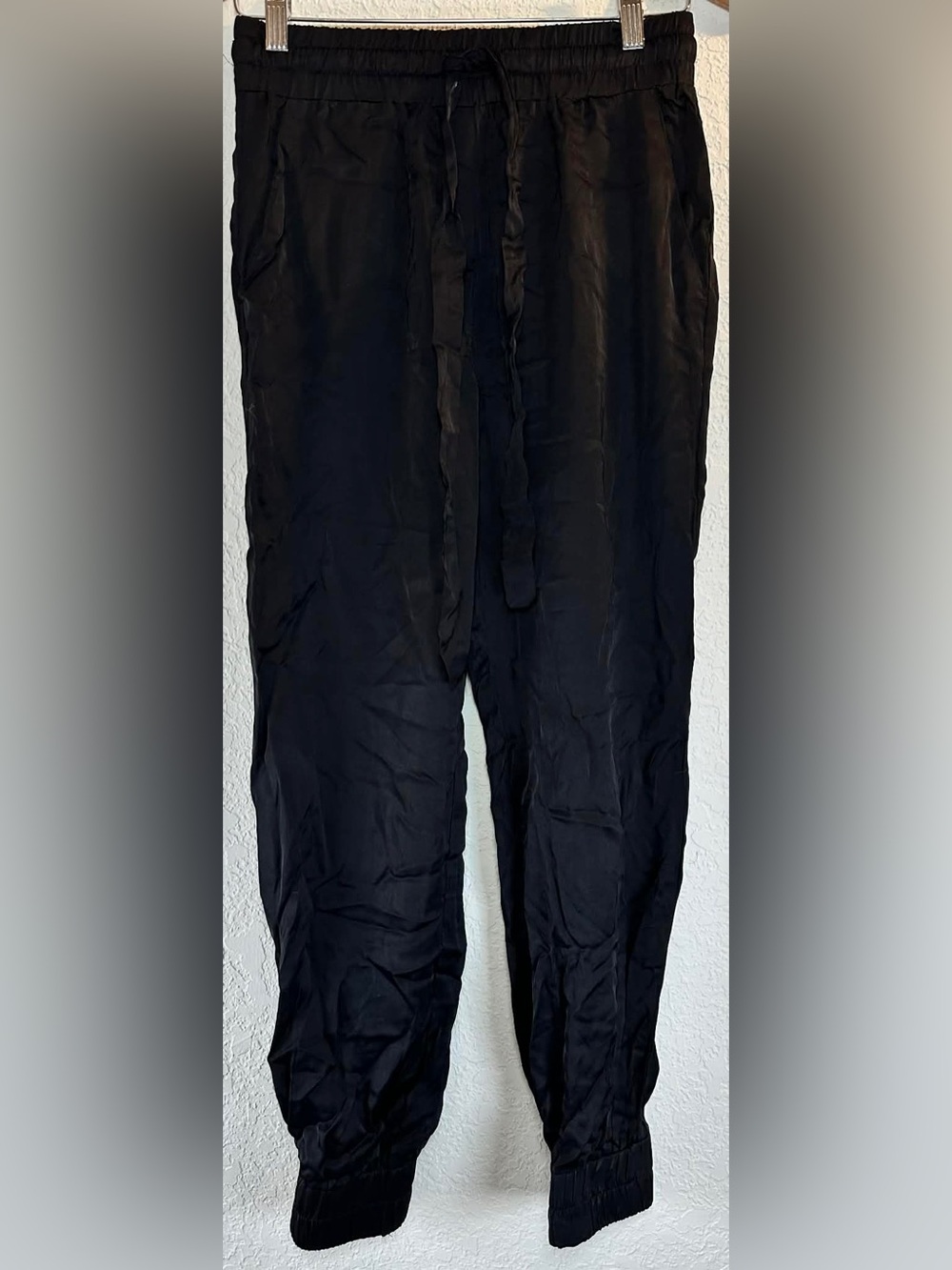 Vici Black Slinky Drawstring Joggers